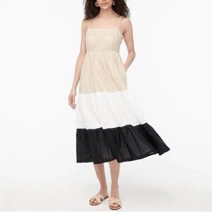J. Crew Women’s Dress in Tan, White, and Black